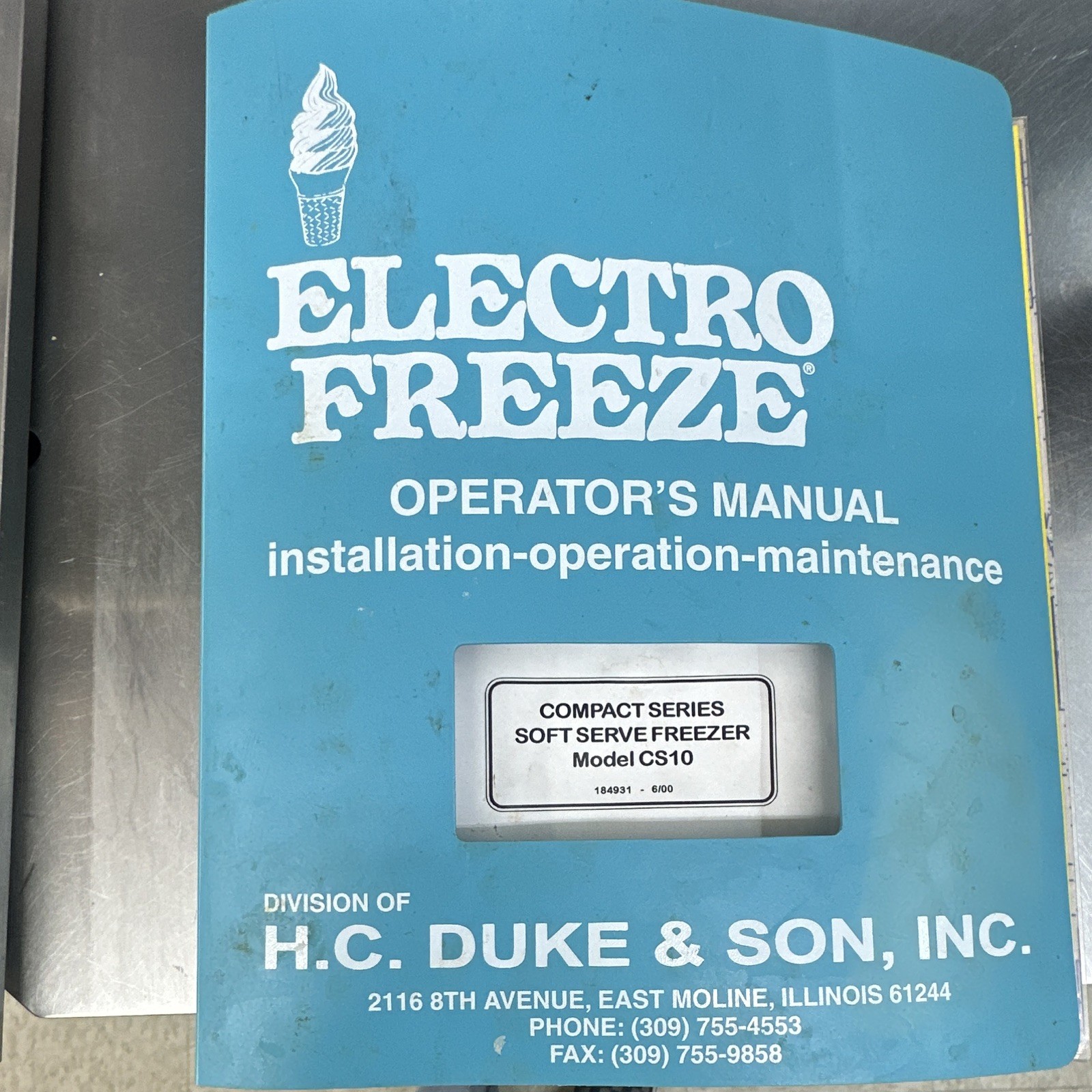 Electro Freeze CS10 Soft Serve Countertop Machine, 1 Hopper