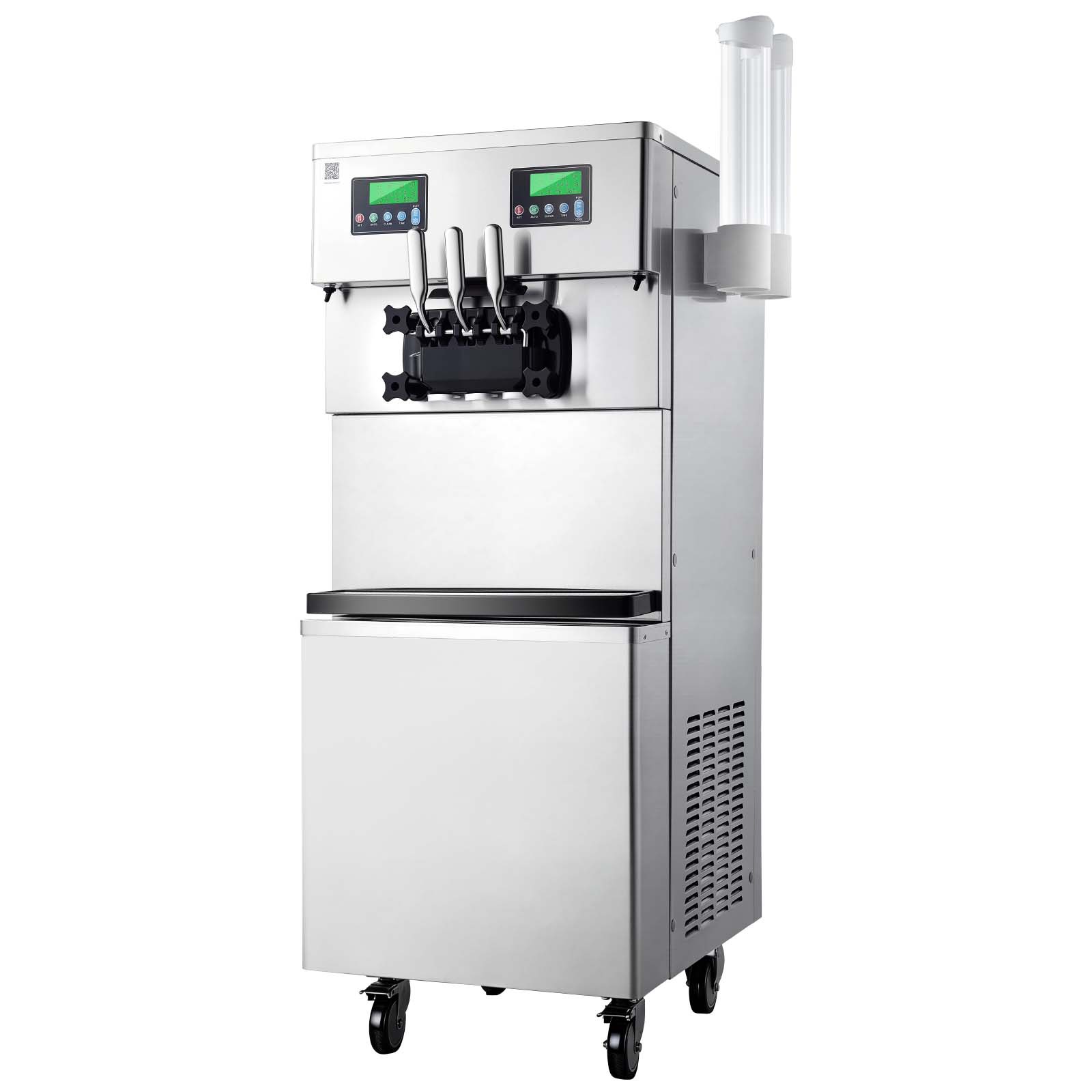 Uimoso Commercial Ice Cream Machine with Dual Compressor and 3Flavors Capability