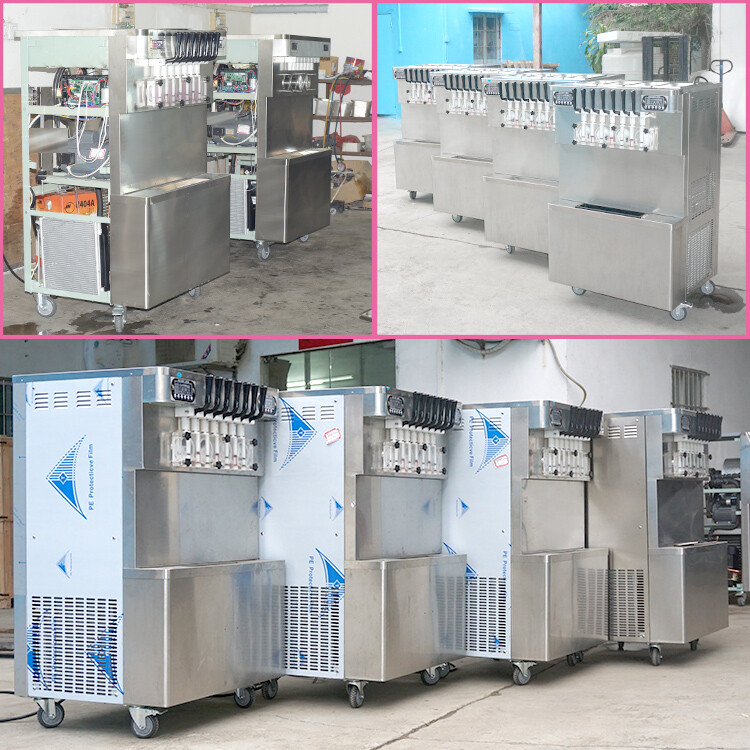 Kolice ETL Commercial 7 Flavors Frozen Yogurt Soft Serve Ice Cream Machine