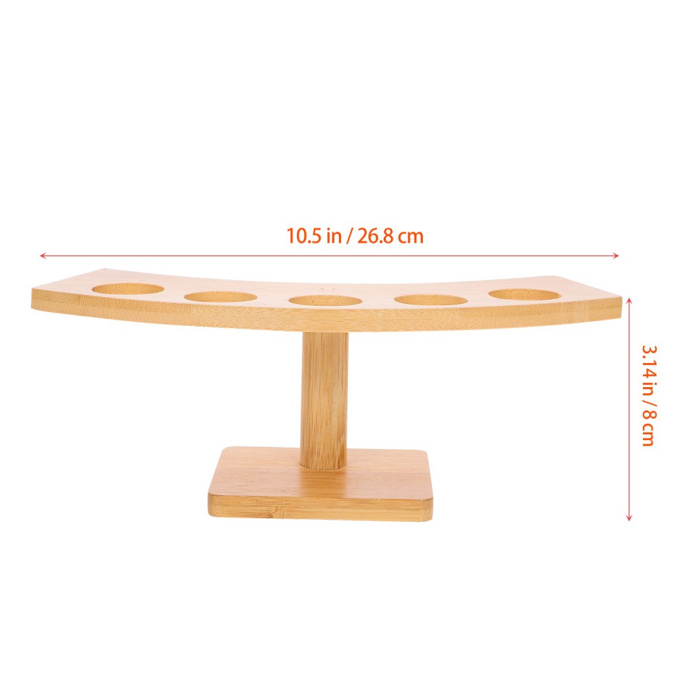 Khaki Wooden Ice Cream Cone Display Rack for Home and Restaurant Kitchen Use
