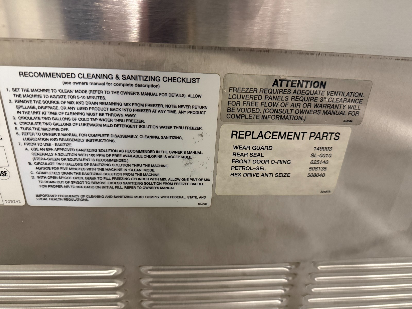 Stoelting CF101-38B Custard Italian Ice Single-Barrel Countertop Freezer Machine