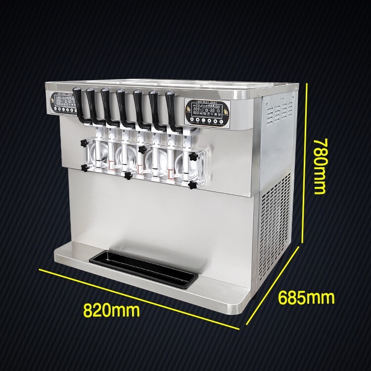Kolice ETL Commercial Countertop 7 Flavors Soft Serve Ice Cream Maker Machine
