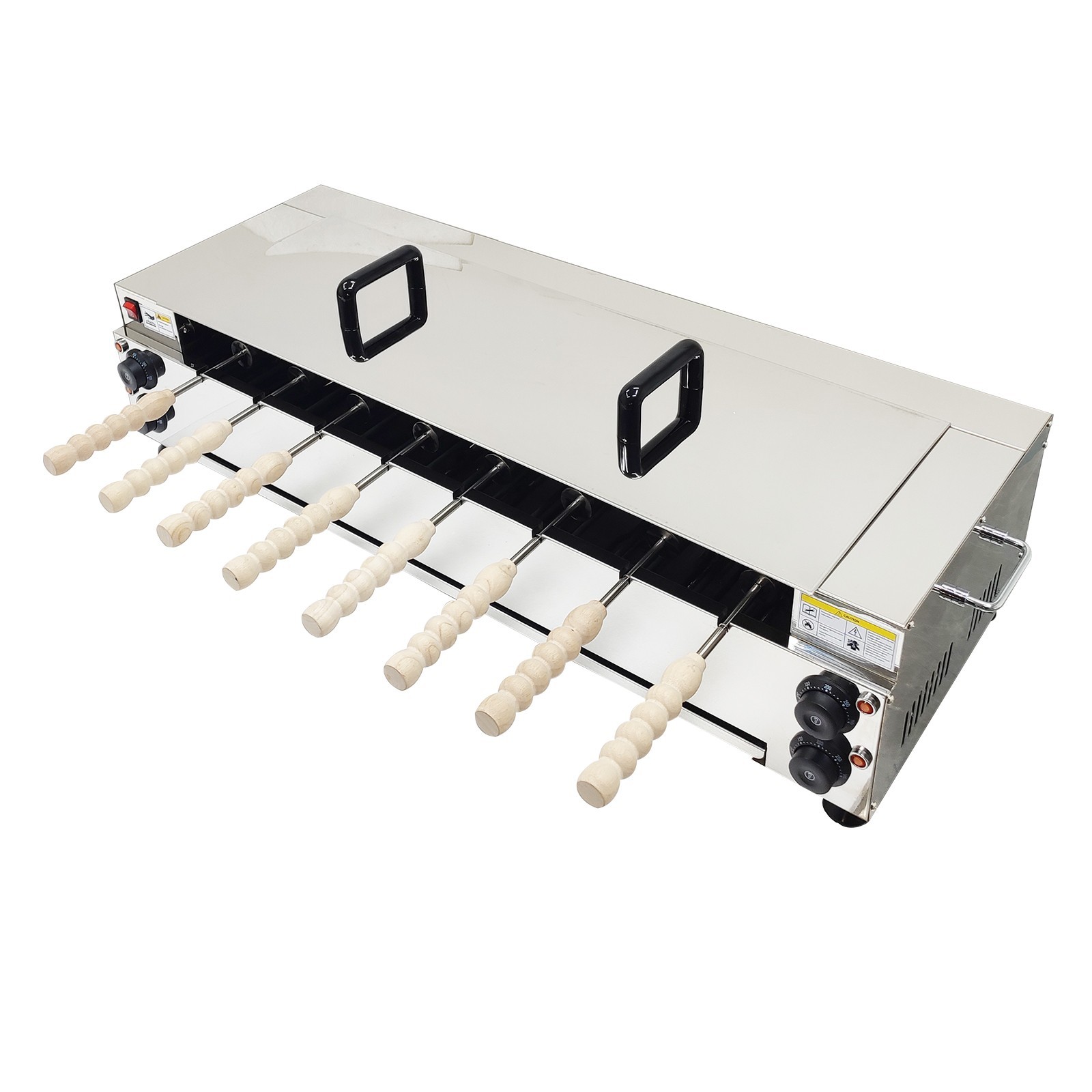 220V Chimney Cake Roll Oven Maker Electric Ice Cream Cone Machine 6KW