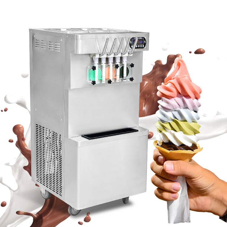 Kolice ETL Commercial Heavy Duty 5 Flavors Yogurt Soft Serve Ice Cream Machine