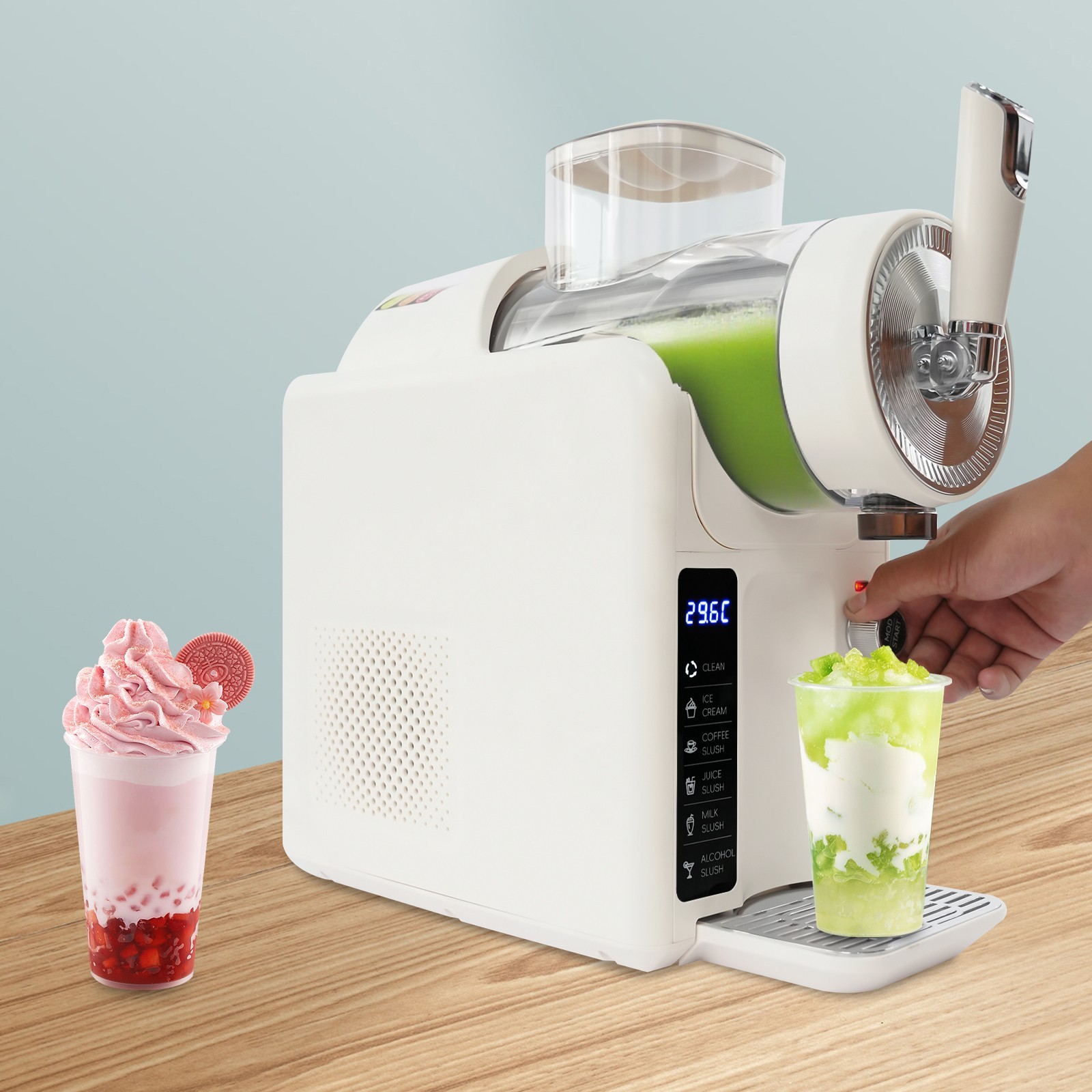 1.8L/0.48 Gallon Shaved Ice Machine Frozen Drink Machine Electric Tabletop 185W