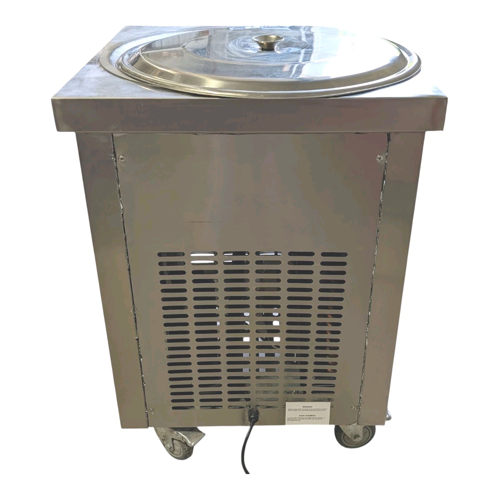 Kolice ETL Commercial Ice Cream Roll Machine KO600P 22″ Single Round Ice Pan Lid