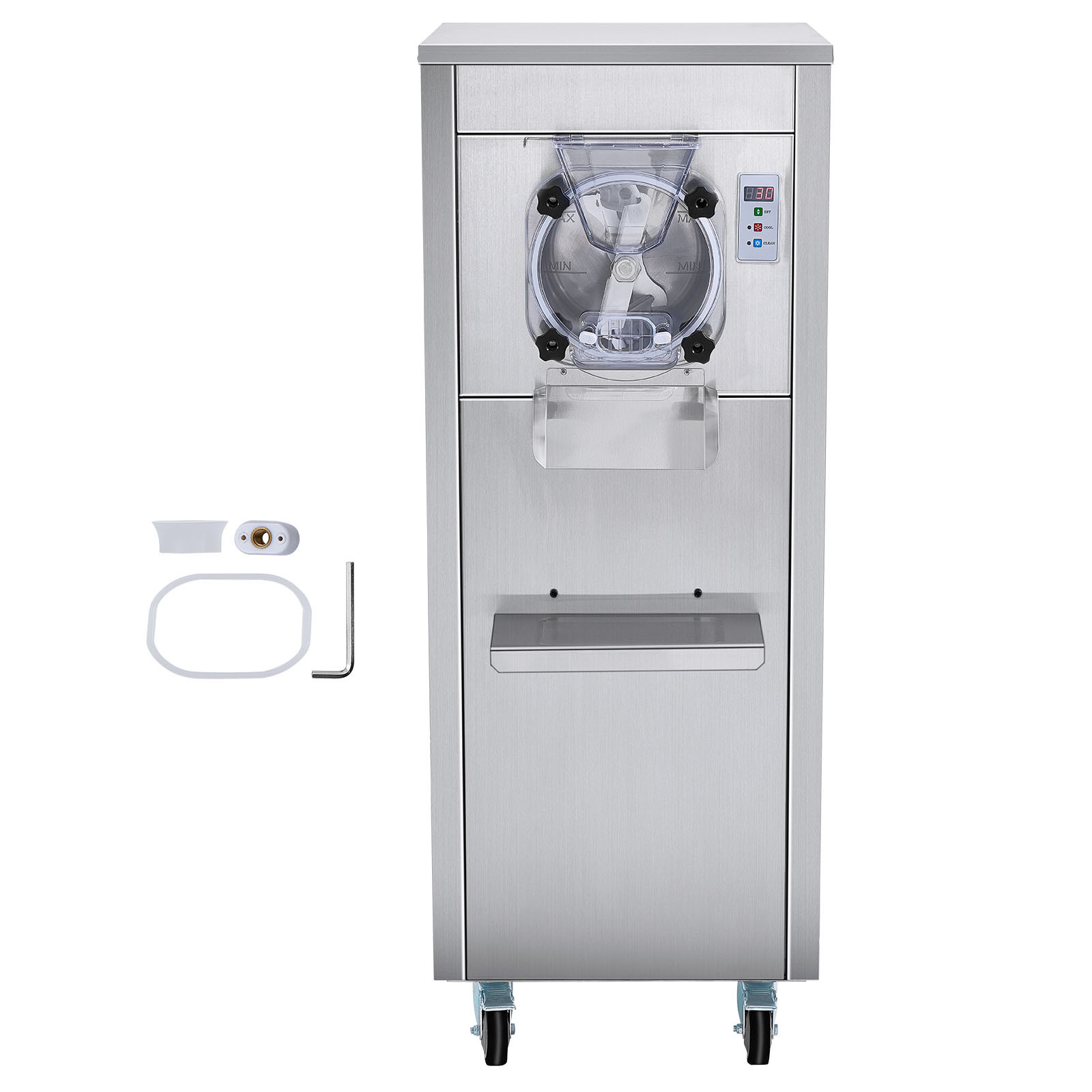 VEVOR Commercial Hard Serve Ice Cream Machine Maker 18 L/H Yield Single Flavor
