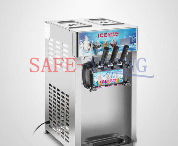 3 Flavor Commercial Frozen Ice Cream Cones Machine Soft Ice Cream Machine 220V