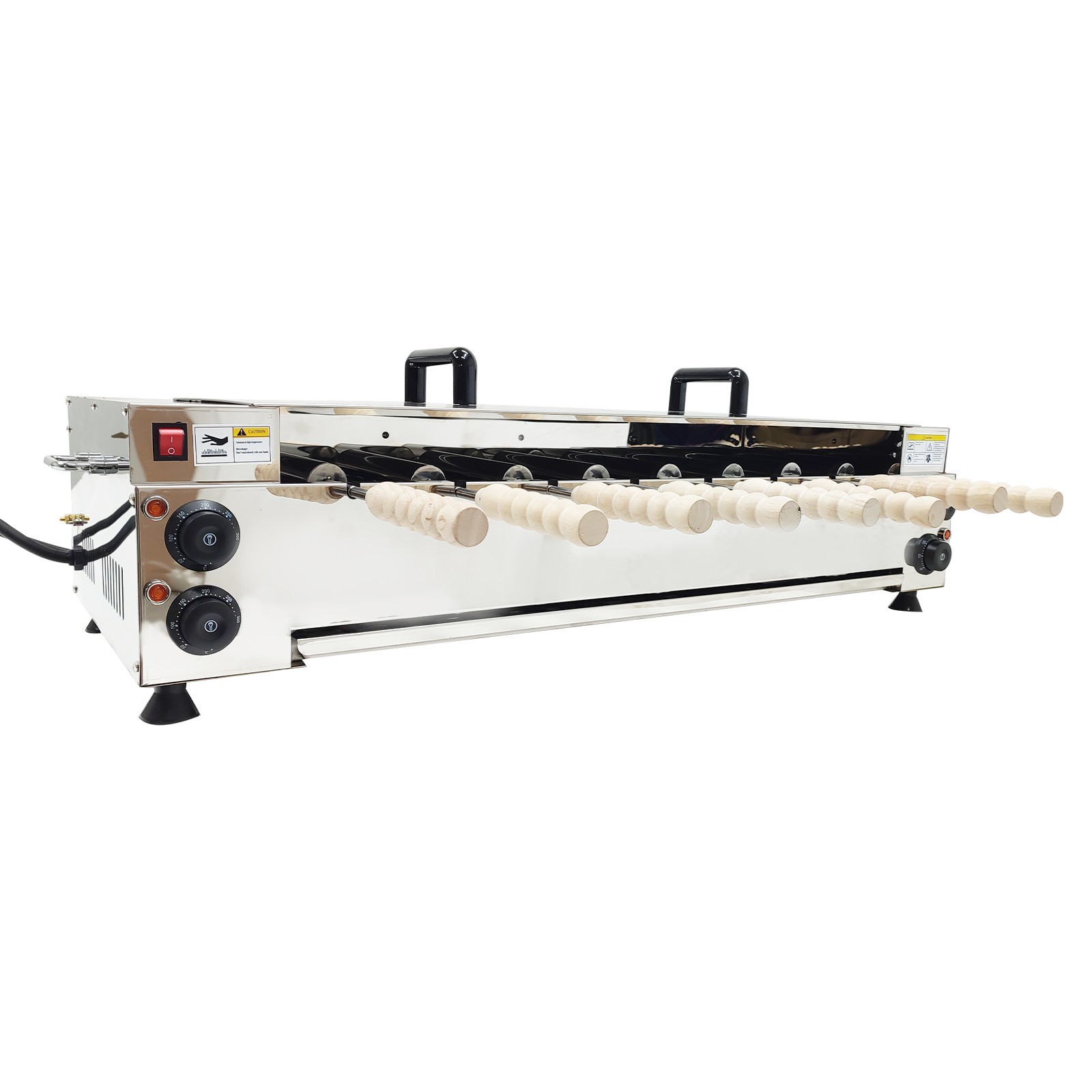 220V Chimney Cake Roll Oven Maker Electric Ice Cream Cone Machine 6KW