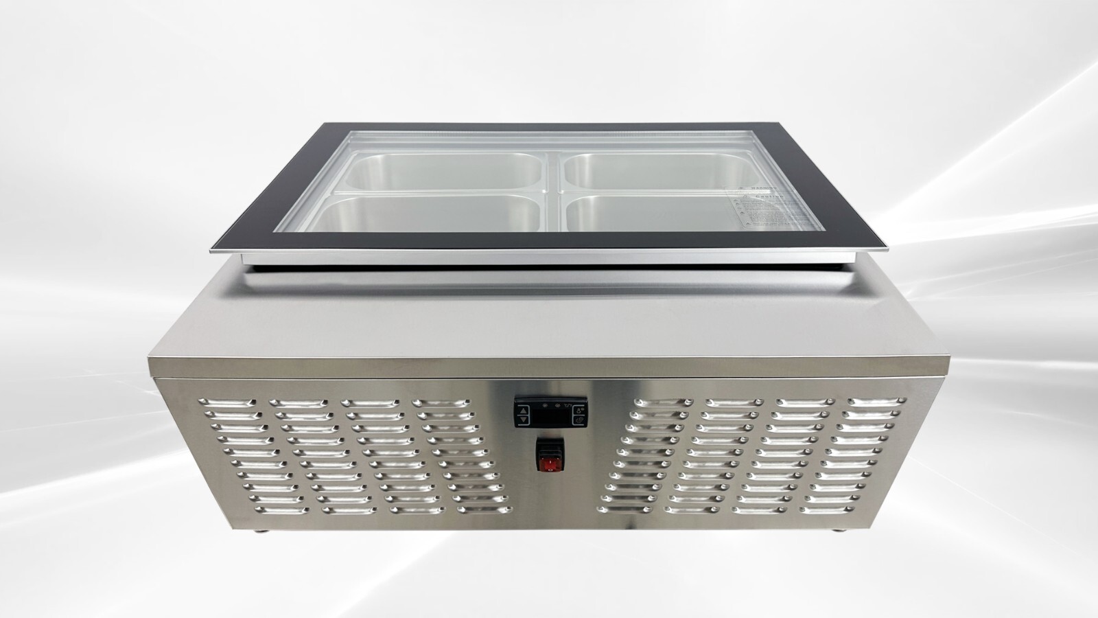 NEW 4 Pan Gelato Ice Cream Freezer Display Showcase Countertop Server NSF