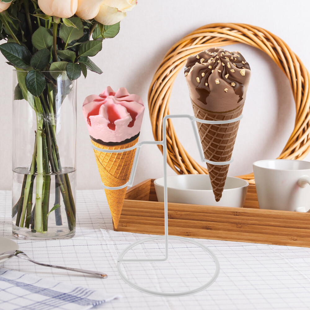 Ice Cream Stand Cone Stands Crispy Skin Cotton Candy Holder Metal Brackets