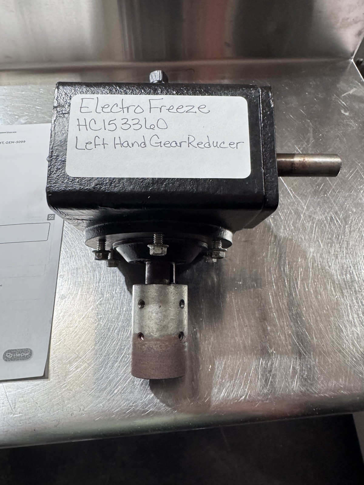 Electro Freeze – WINSMITH HC153360 Gear Reducer, Left Hand W/Coupling HC111780
