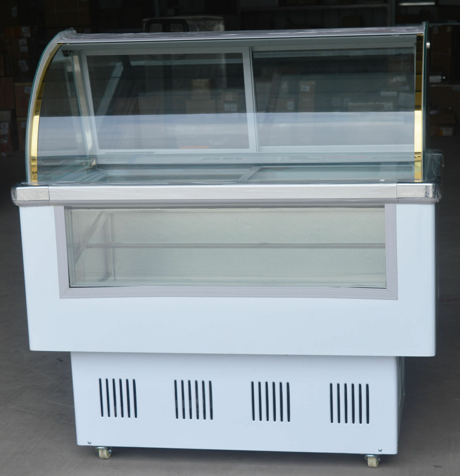 Commercial Hard Ice Cream Showcase Cabinet Freezer Display 220V 12-pans 47.2″ L