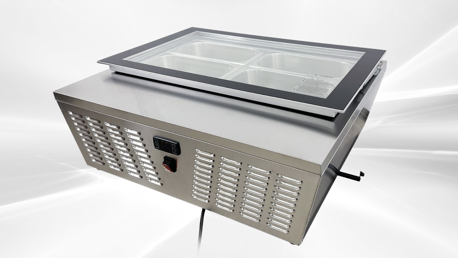 NEW 4 Pan Gelato Ice Cream Freezer Display Showcase Countertop Server NSF