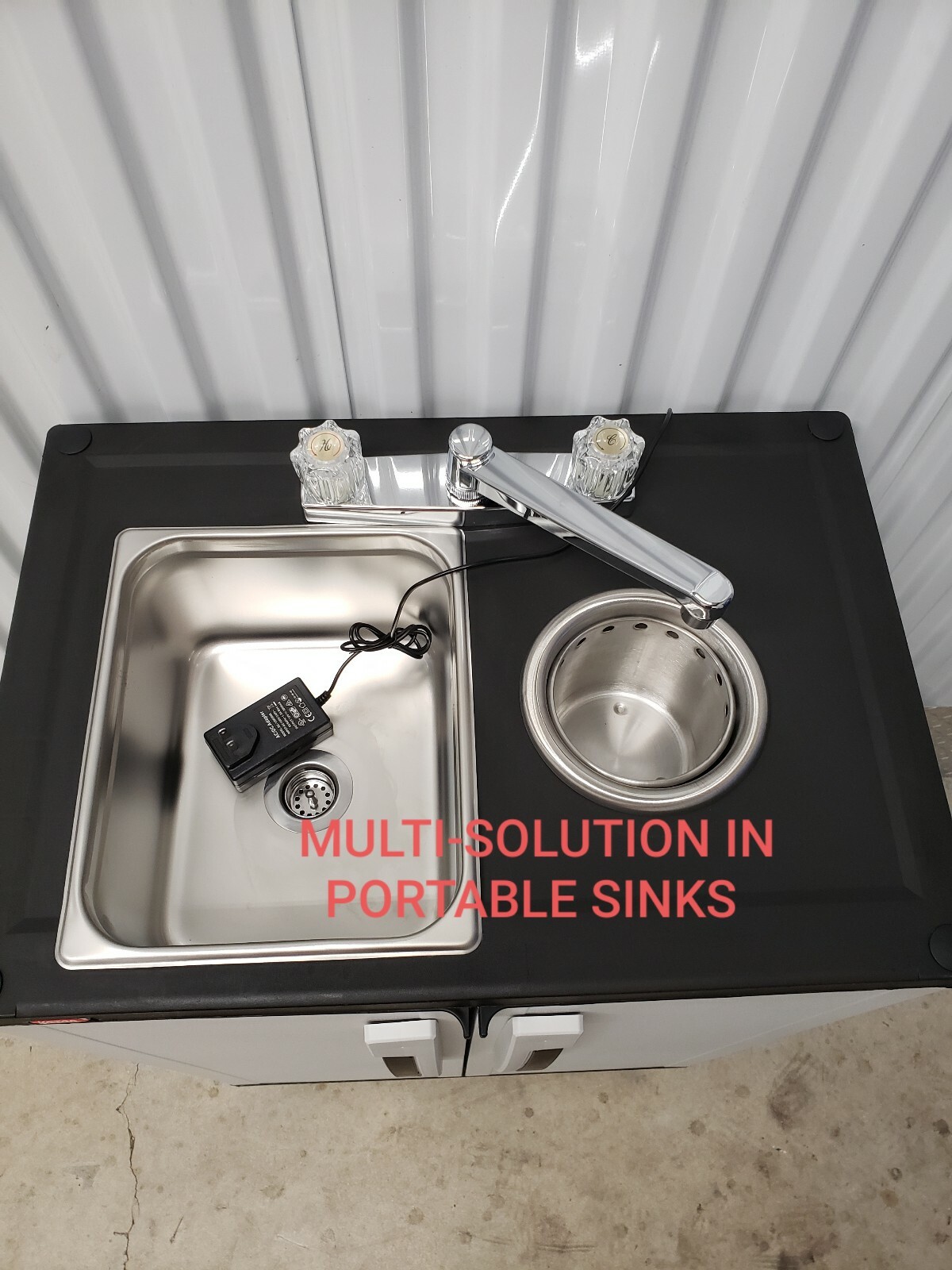 Portable sink mobile Handwash Self contained AND Ice Cream Dipper Well 6″ 110V