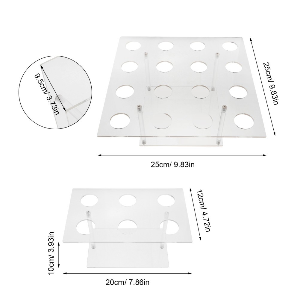 2 Pcs Ice Cream Holder Acrylic Cone Stand Snack Cones Holders for Appetizers