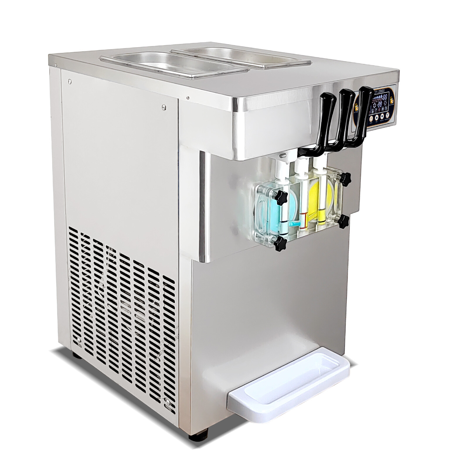 Kolice ETL Commercial countertop 2+1 mixed flavors soft ice cream machine
