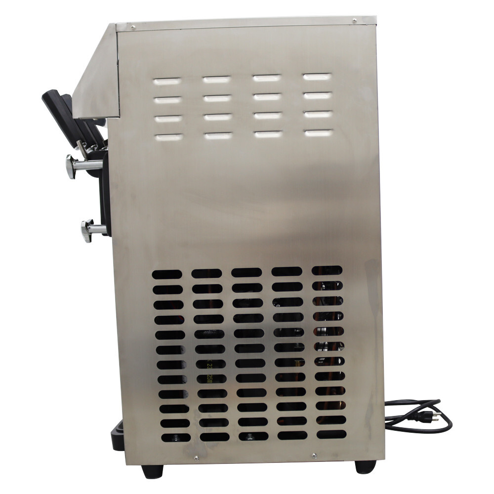 110V Three Flavors Auto Countertop Commercial Soft Serve Ice Cream Machine 1250W