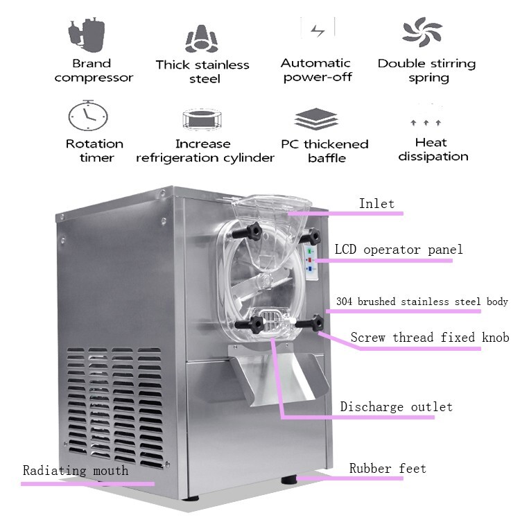 Kolice Commercial ETL Gelato Hard Ice Cream Machine,Italian Water Ice Maker-15L