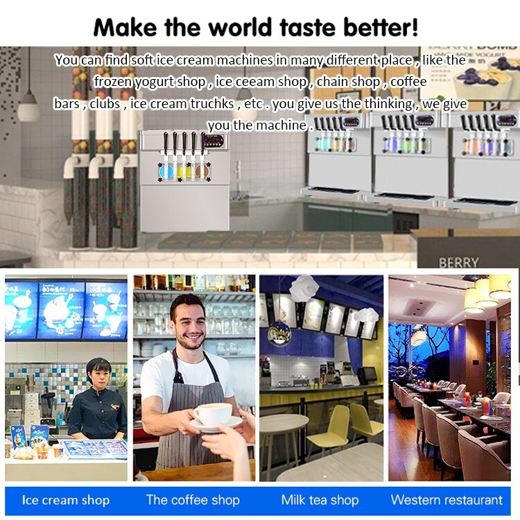 Kolice Commercial 5 flavors soft ice cream maker Soft serve ice cream machine