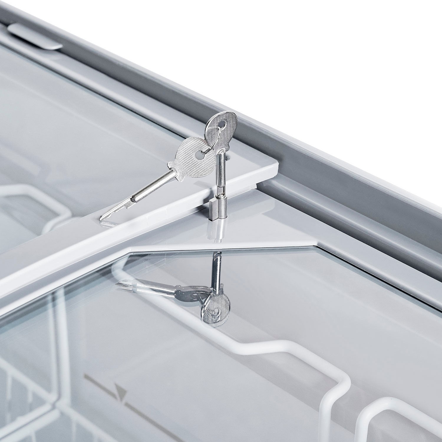 Nexel Ice Cream Freezer Curved Glass Lid 49″W