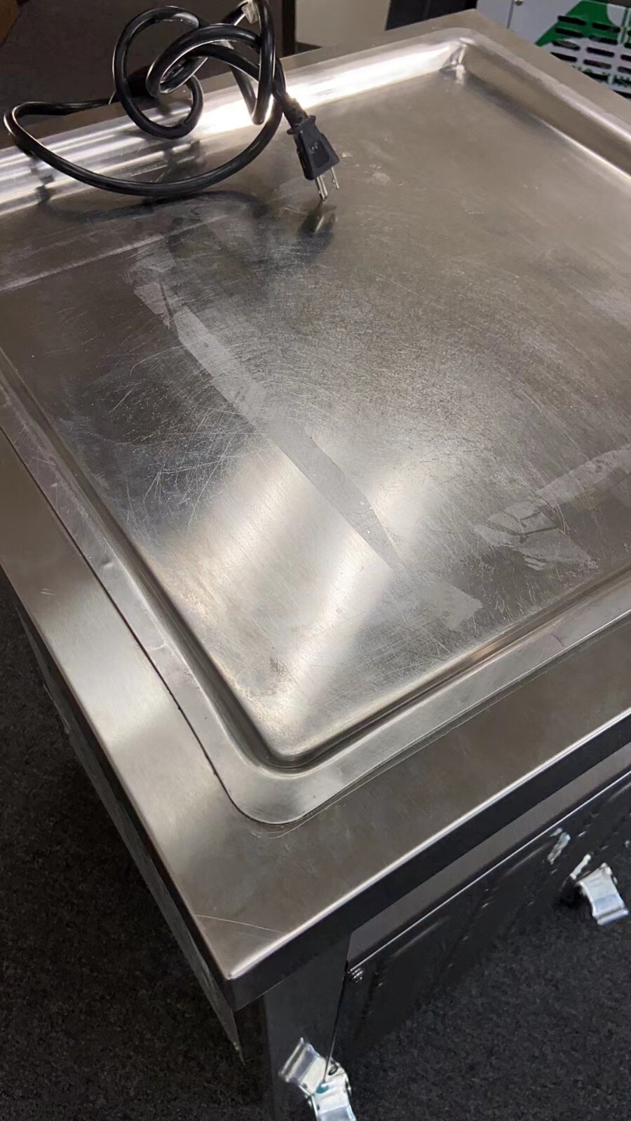 USA 110V Kolice ETL Commercial square pan fried ice ceram machine