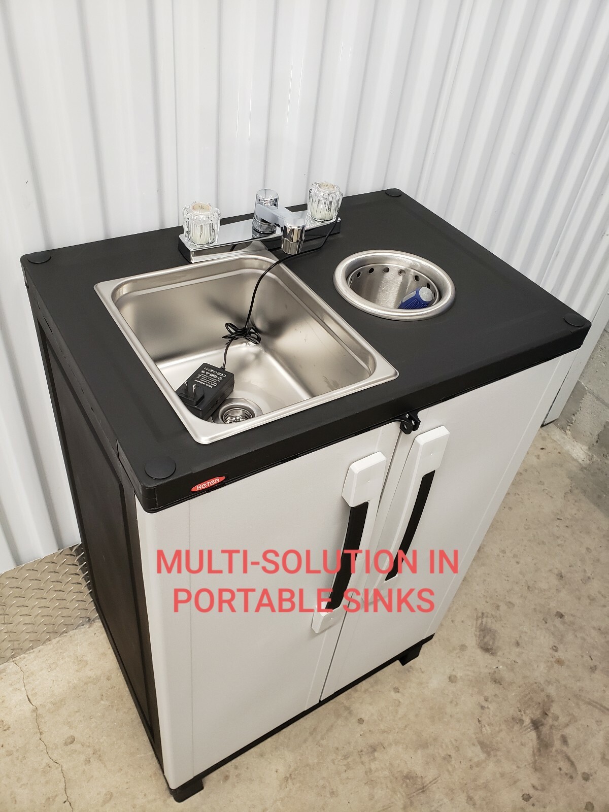 Portable sink mobile Handwash Self contained AND Ice Cream Dipper Well 6″ 110V