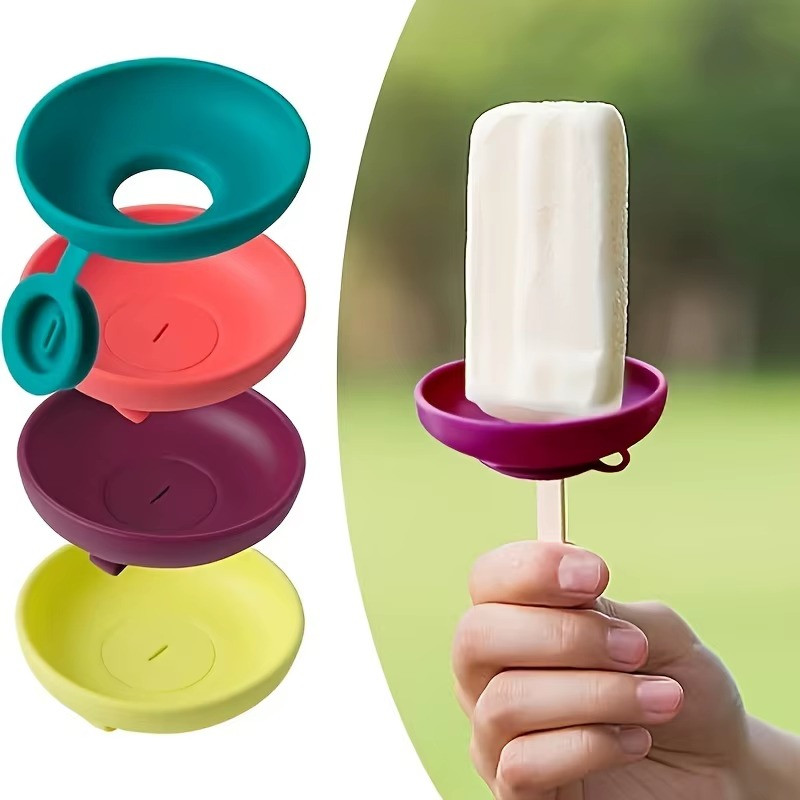 Silicone Ice Cream Cone Holder Stand with Drip Guard Portable Mold