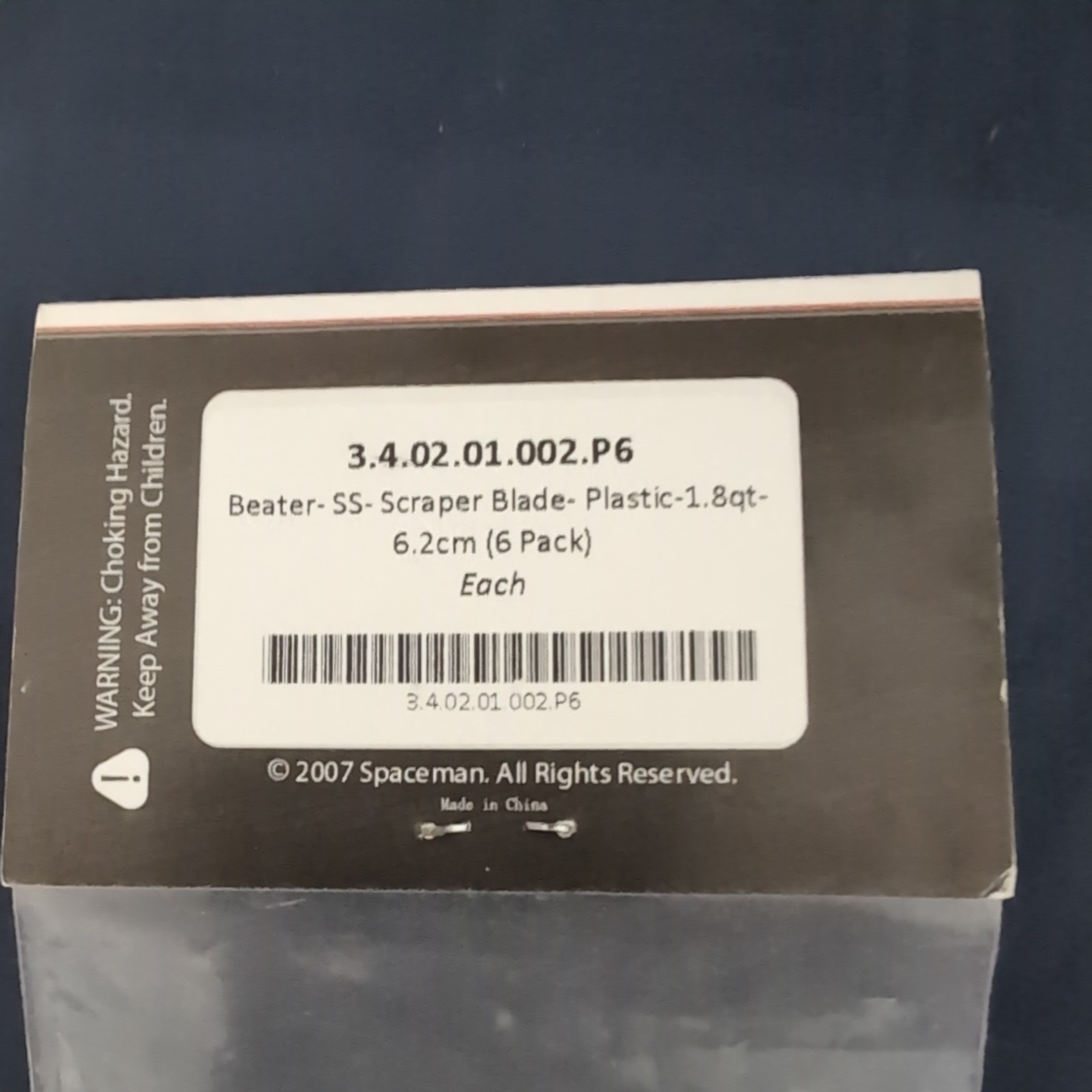 Spaceman Usa Scraper Blade, 1.8 Quart V1 (6 Pack) 3.4.02.01.002.P6 – Genuine OEM