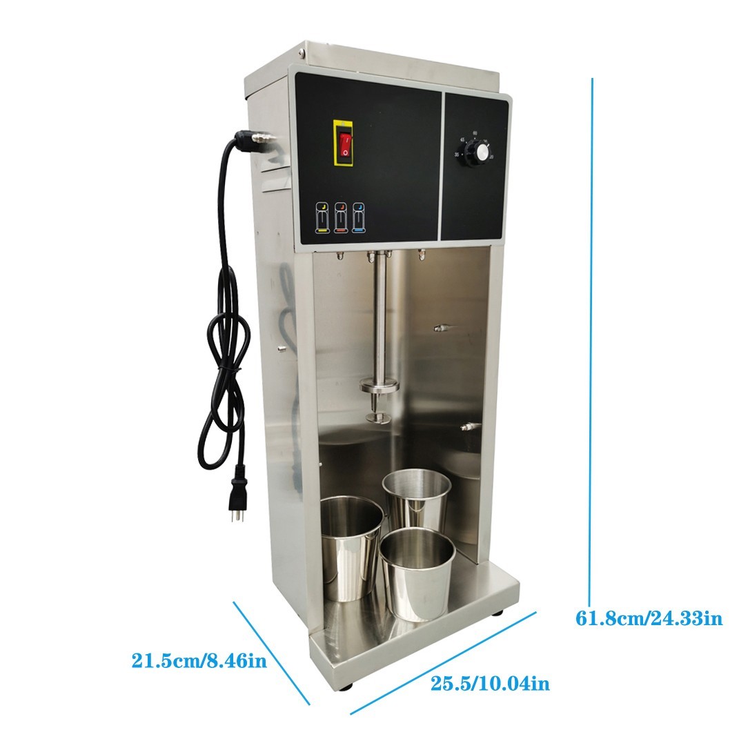 Ice Cream Blender Machine 110V w/ 3 Round Stainless Steel Molds Creamy Ice Cream