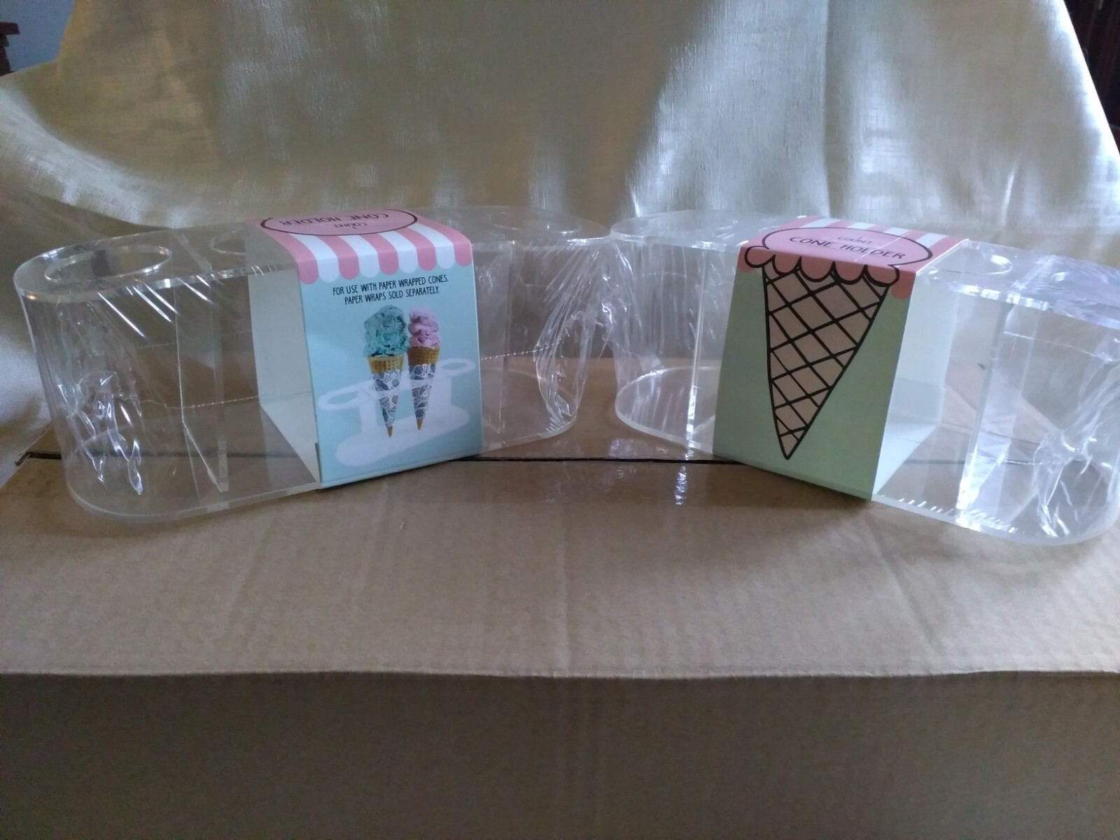 Case of 20 – Acrylic Ice Cream Cone Holder Stand by Bullseye’s Playground