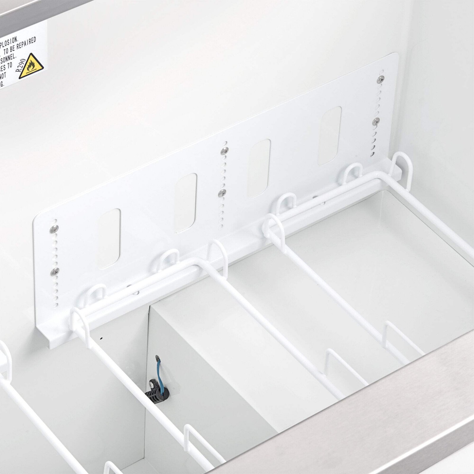 88 3/4″ 16 Tub White Deluxe Ice Cream Dipping Cabinet