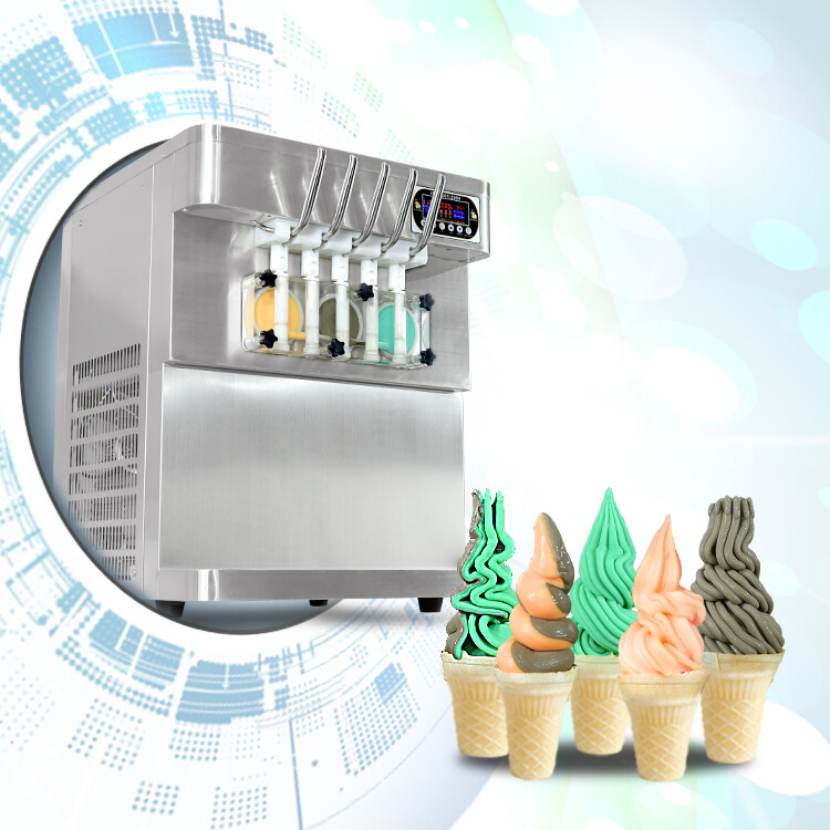 Kolice ETL CE Commercial Counter top 5 Flavors Soft Serve Ice Cream Machine