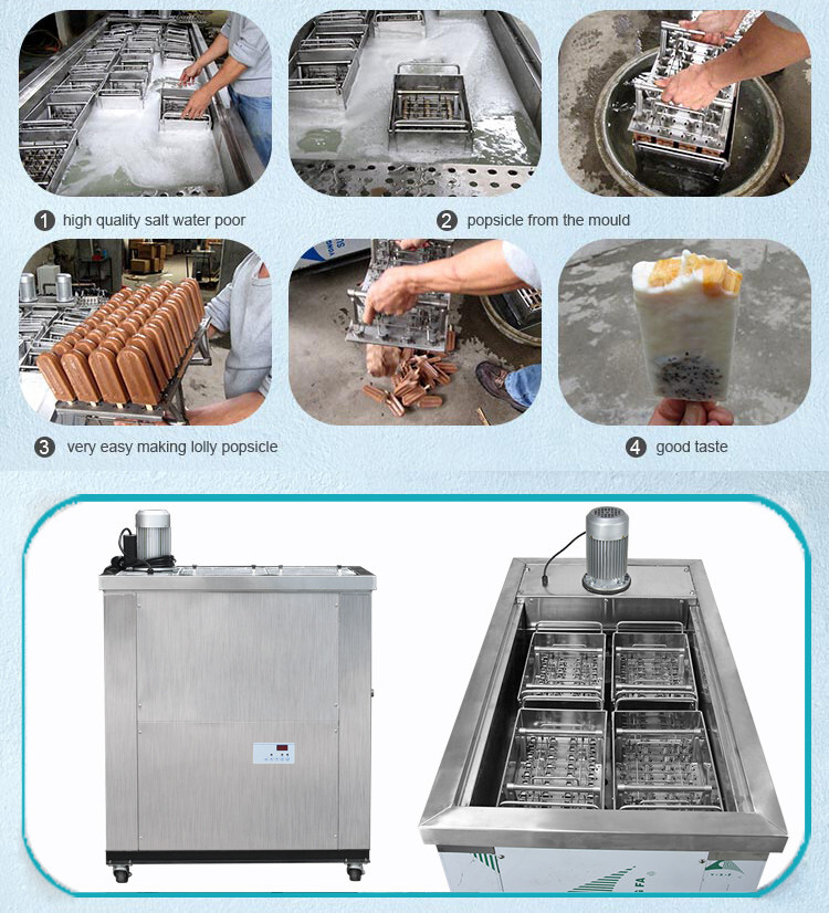 Kolice Commercial 4 Mold Sets ice Cream Popsicle Machine,ice pop maker,ice bars