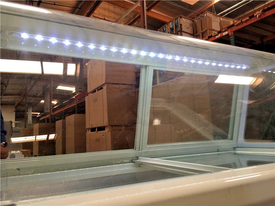 NEW 46″ Popsicle Freezer Ice Cream Display Case LED Lighting Showcase Holds 48