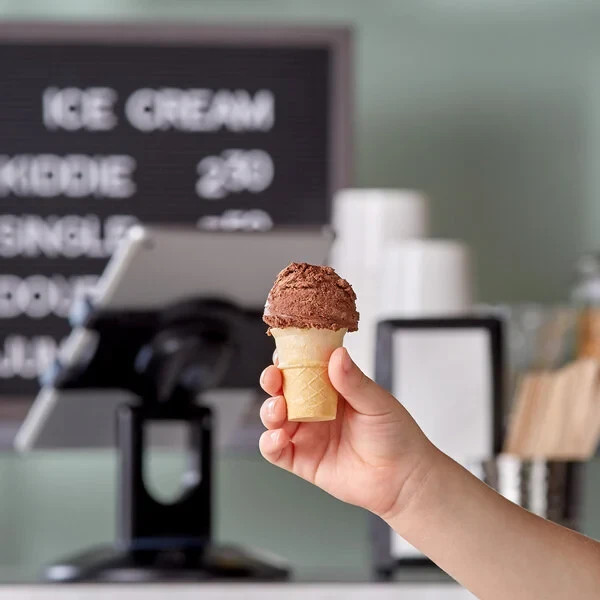1260 Case Joy Kids Extra Small Mini Ice Cream Cake Cones Flat Bottom for Samples