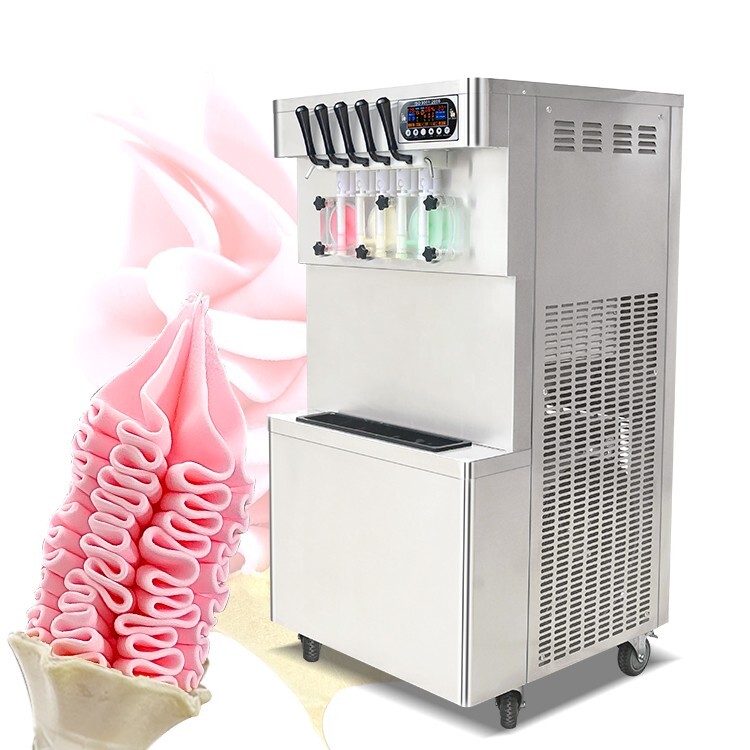Kolice ETL Commercial Heavy Duty 5 Flavors Yogurt Soft Serve Ice Cream Machine