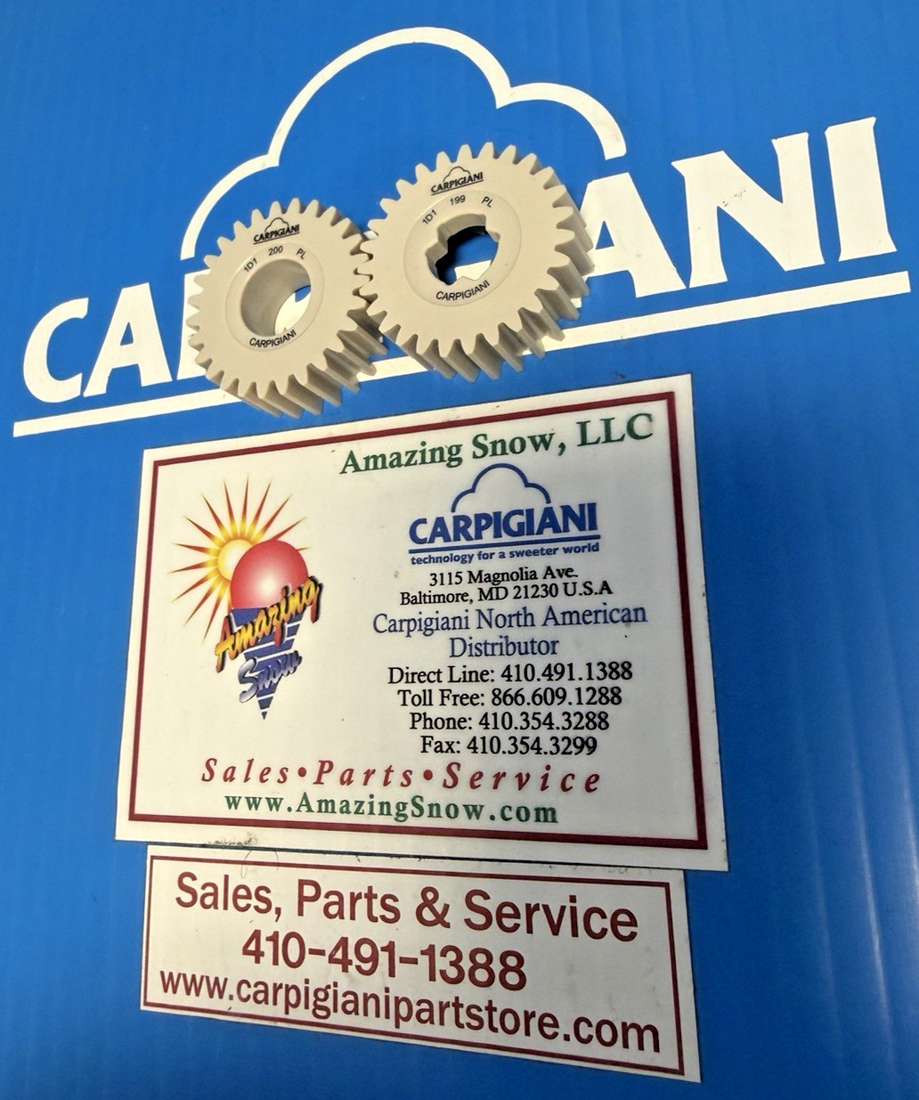 Carpigiani Parts Coldelite Whipped Cream Machine Pump Gears Set KW-50 MINIWIP
