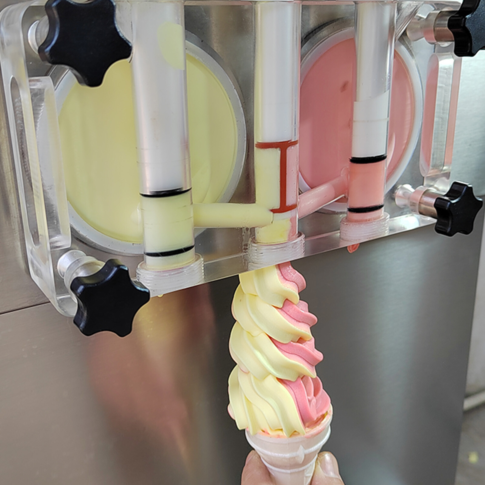 Kolice ETL Commercial Countertop 2+1 mixed flavors Soft Serve Ice Cream Machine