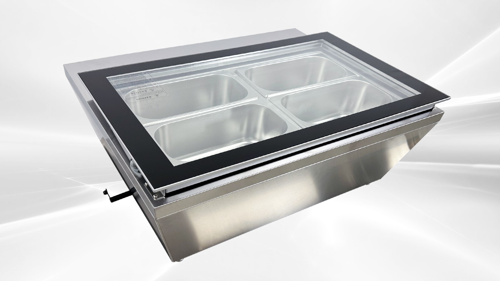 NEW 4 Pan Gelato Ice Cream Freezer Display Showcase Countertop Server NSF