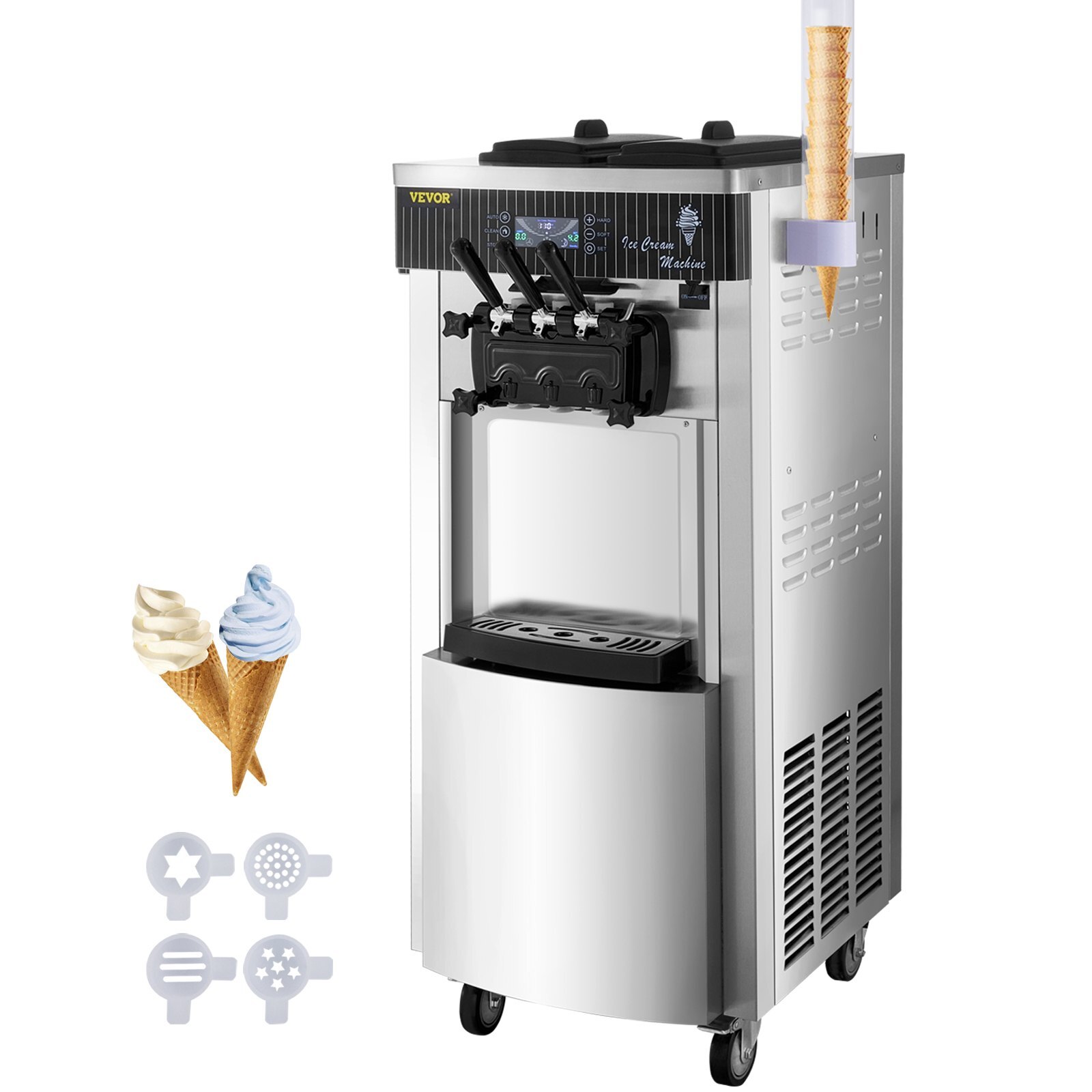 18-28L/H Flavor Soft Serve Ice Cream Machine Maker Commercial Yogurt Maker US