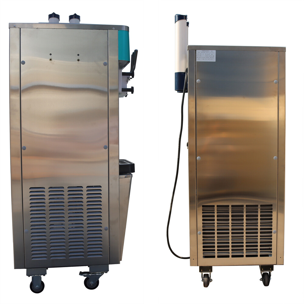 3 Flavor Commercial Soft Ice Cream Making Machine Soft Cone Floor Type Movable