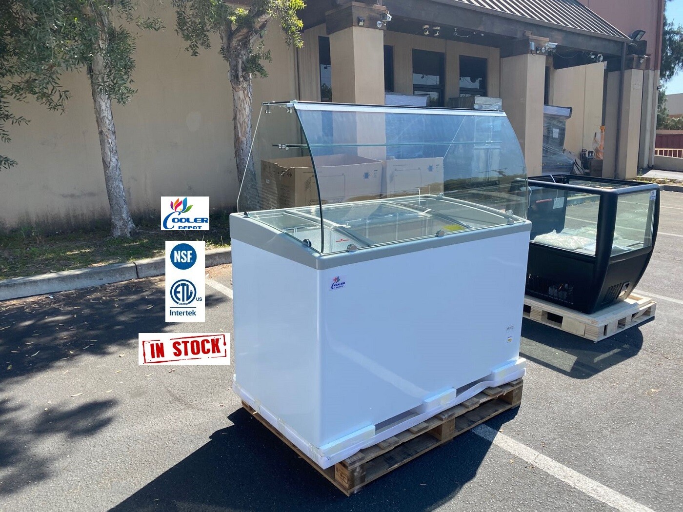 NEW 50″ Ice Cream Popsicle Freezer Chest Showcase Display Commercial NSF GL