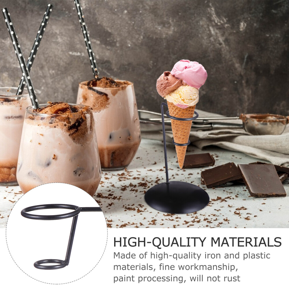 White Metal Cake Stands Snow Cone Stand Rack Ice Cream Holder Ice- Cream