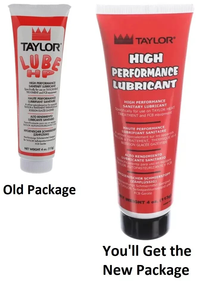 (x3 – 4 oz Tube) Taylor 048232 High Performance Soft Serve Red Lubricant Tube