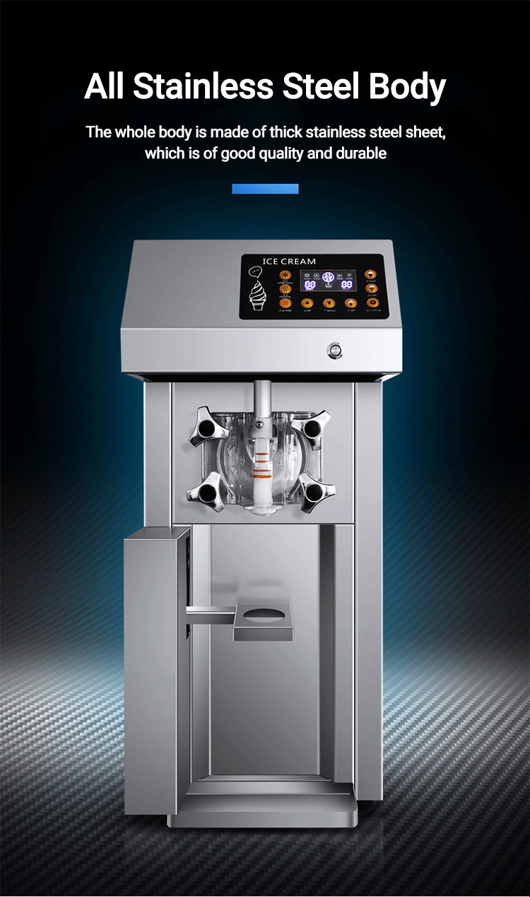 FactorySale Automatic Ice Cream Maker Single Flavor Soft Serve Ice Cream Machine