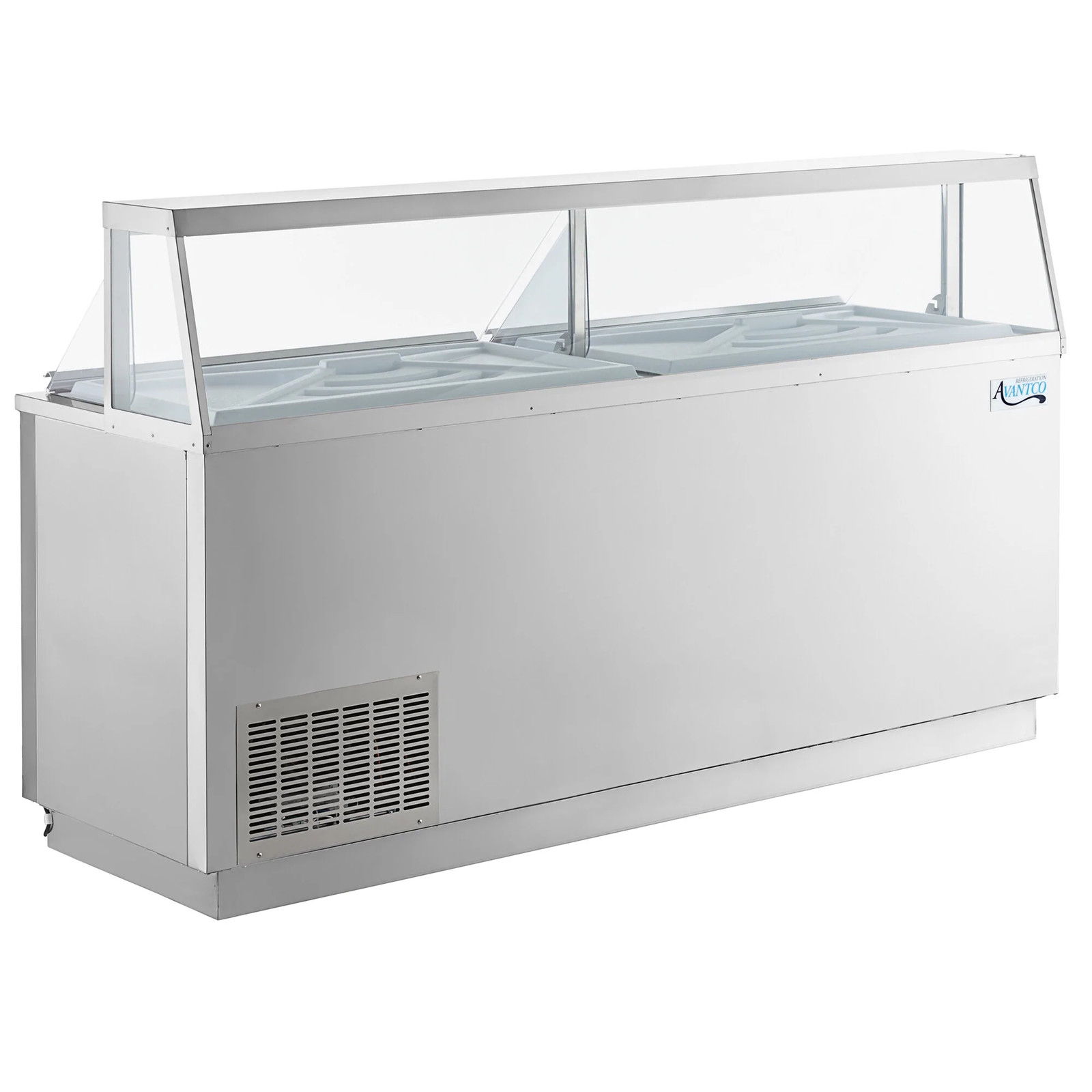 88 3/4″ 16 Tub Stainless Steel Deluxe Ice Cream Dipping Cabinet