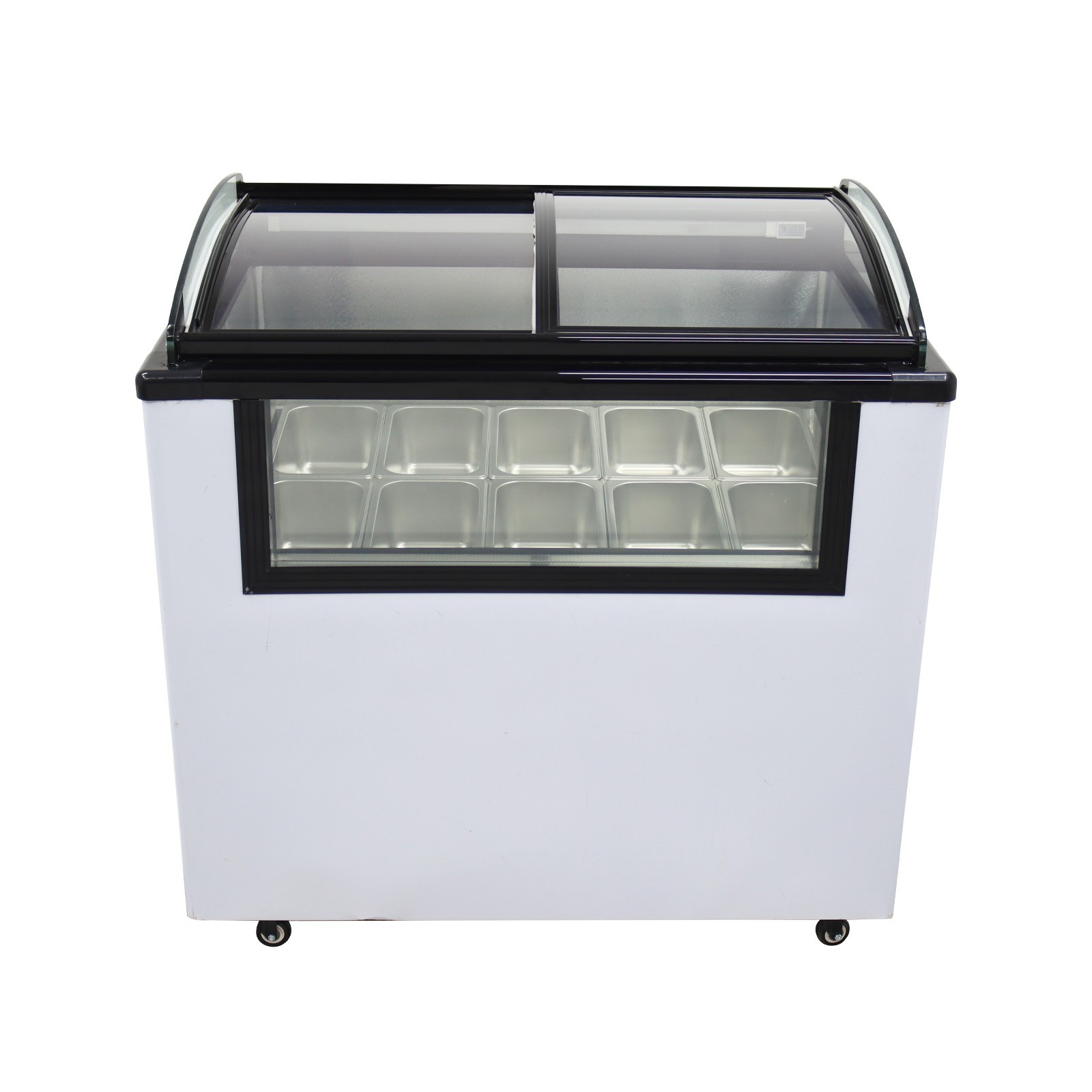 136L(35.93gallon) Ice Cream Showcase with 10 Pans And LED Light 330W 110V