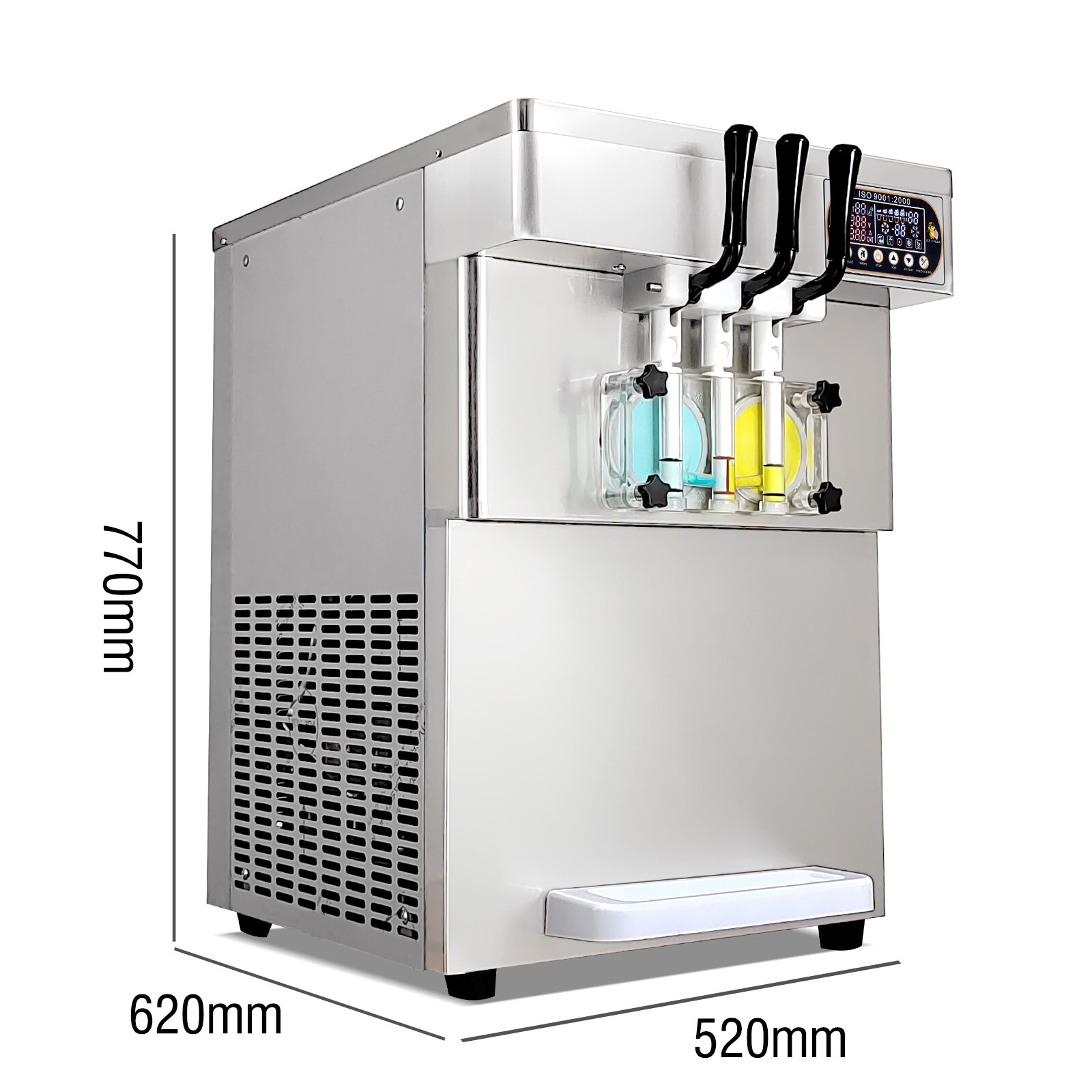 Kolice ETL Commercial countertop 2+1 mixed flavors soft ice cream machine