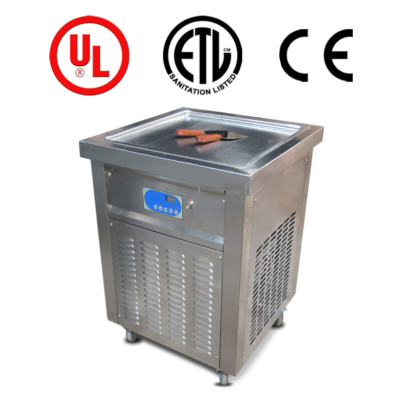 Commercial 21″x21″ square pan fried ice cream machine rolled ice cream machine